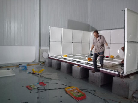 32000 litre grp water tank installation