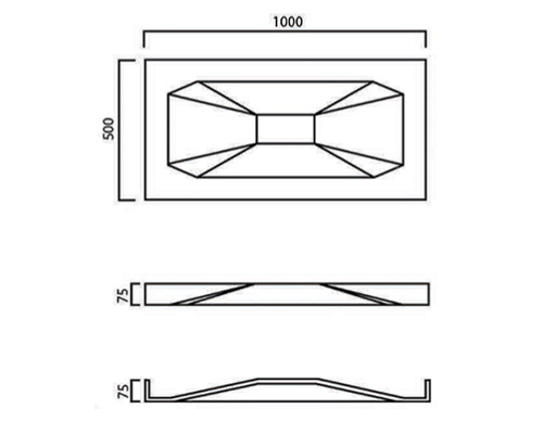1000 x 500mm panel